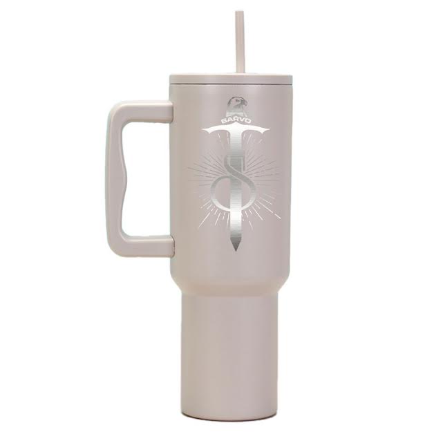 Stainless Steel Water Tumbler 40 Oz Cup Handle Straw Insulated Tumbler