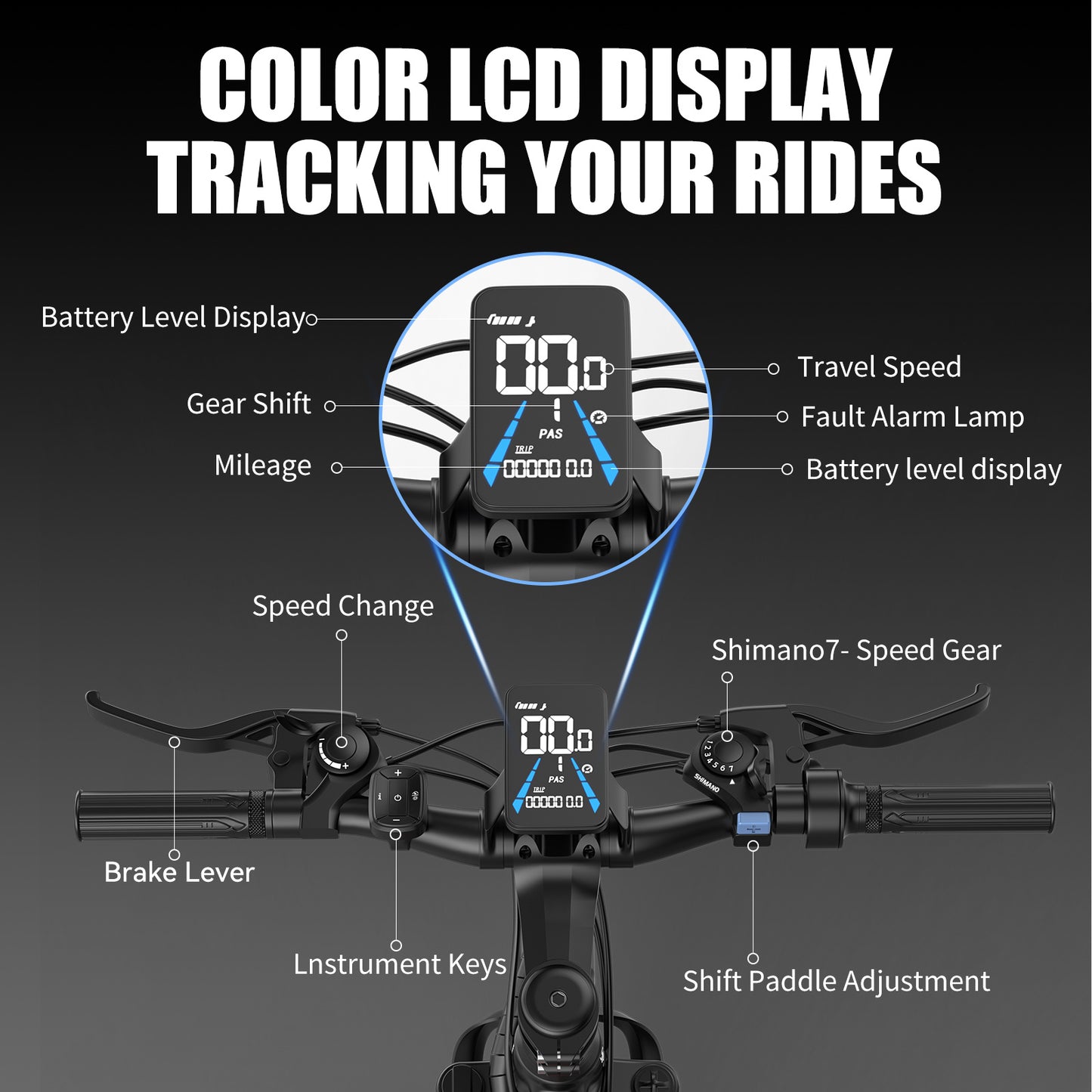 Electric Bike For Adults, 500W Motor, 22mph 45miles Range Electric Mountain Bike, 360Wh Removable Battery, 26in Tires E Bikes For Commuting Outdoor, Professional 7-Speed