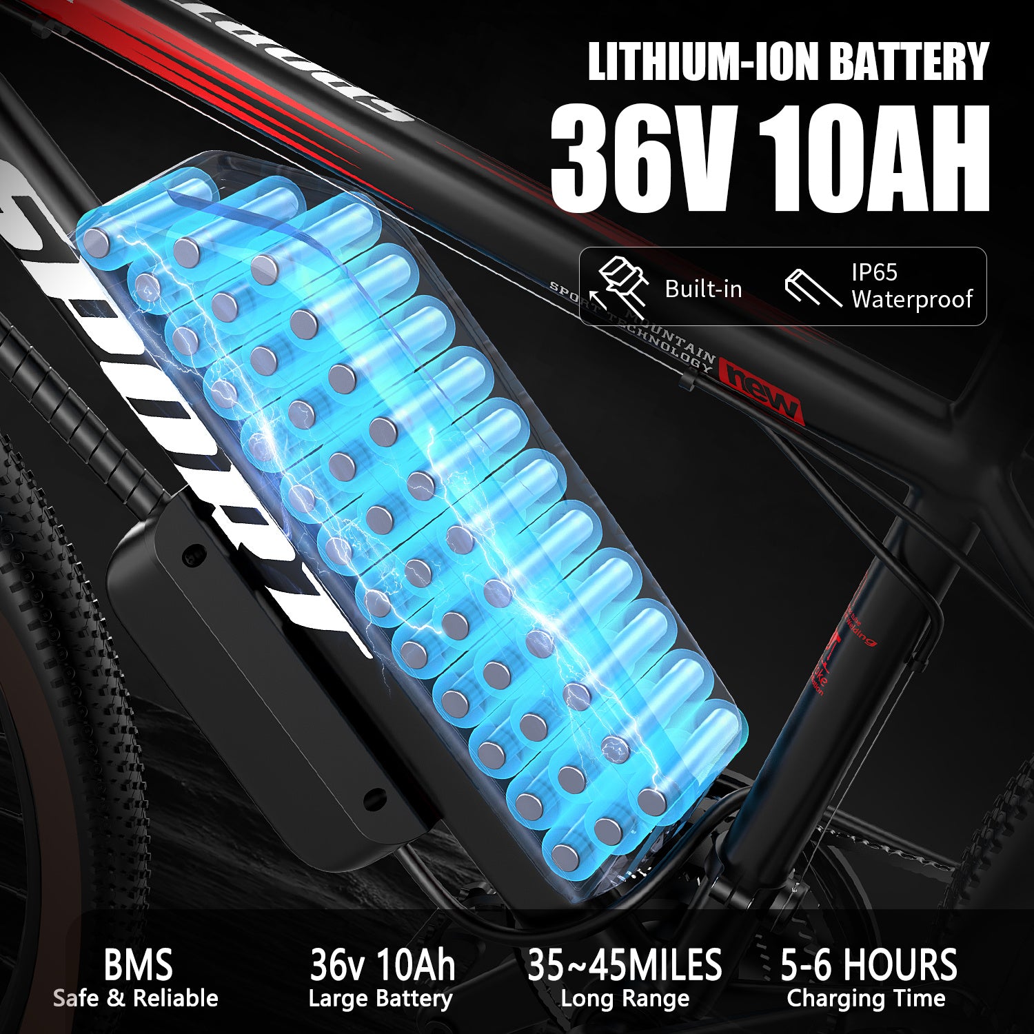 Electric Bike For Adults, 500W Motor, 22mph 45miles Range Electric Mountain Bike, 360Wh Removable Battery, 26in Tires E Bikes For Commuting Outdoor, Professional 7-Speed